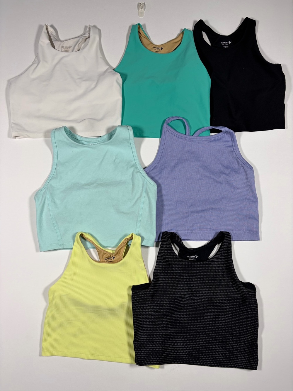 Old Navy Girls' Athletic Tank Top Bundle of 7